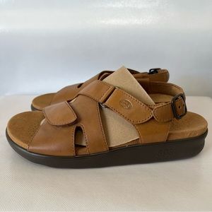 SAS Huggy Caramel Leather Sandals
